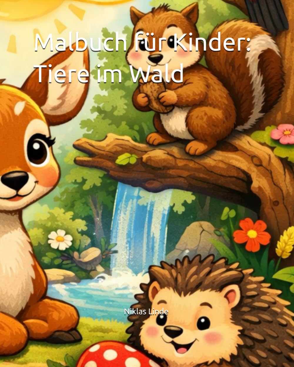 Malbuch für Kinder: Tiere im Wald
