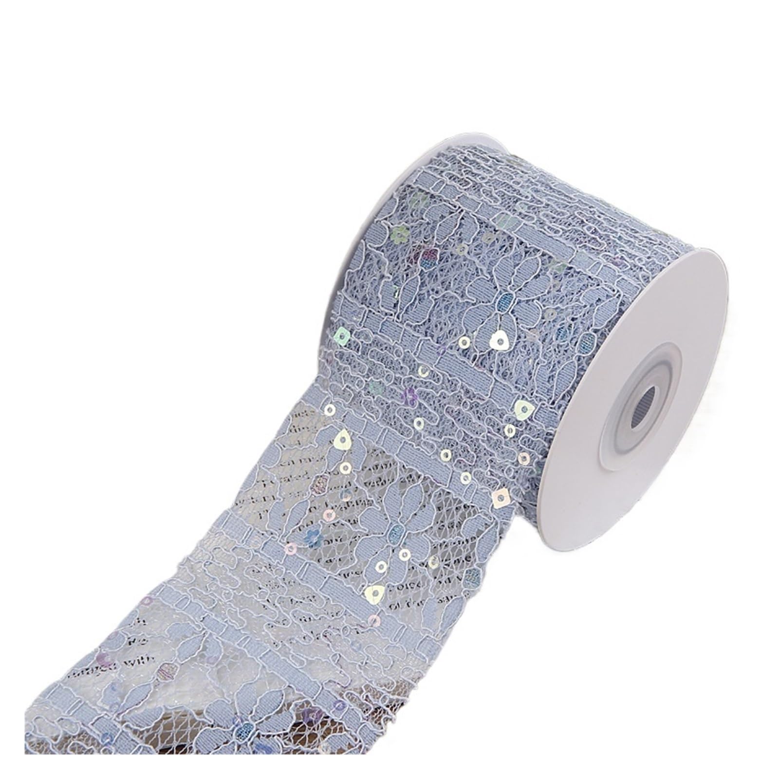 Lamówki cekinowe do szycia Wstążka z cekinami i brokatem, wielokolorowa 50Y(Color 5,70MM 10 Yards)