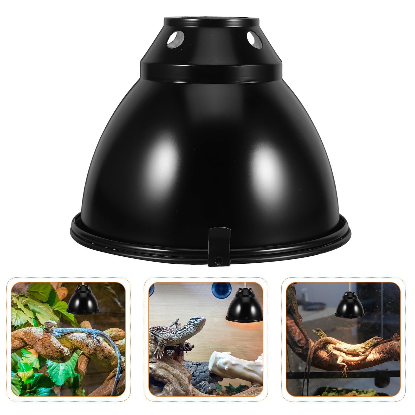 2 Sets Reptilien Lampenschutz aus Edelstahl Hohlkugel Lampenschirm mit Reflektor Schutzabdeckung für Wärmelampen im Terrarium Kompatibel mit Bartagamen und Anderen Reptilien