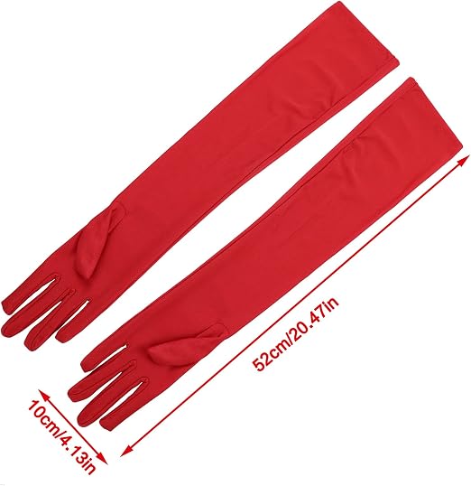 2 Pièces Gants Longs Femme Soirée En Satin - Gants Opéra Élégants Pour Soirée Et Costumes