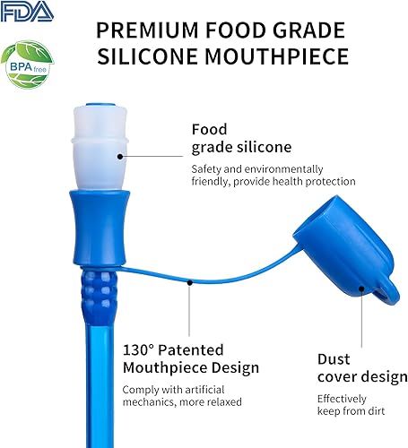 Miniatura 5 de BQA Depósito de vejiga de agua de hidratación para senderismo, ciclismo, escalada, ciclismo, correr, gran apertura