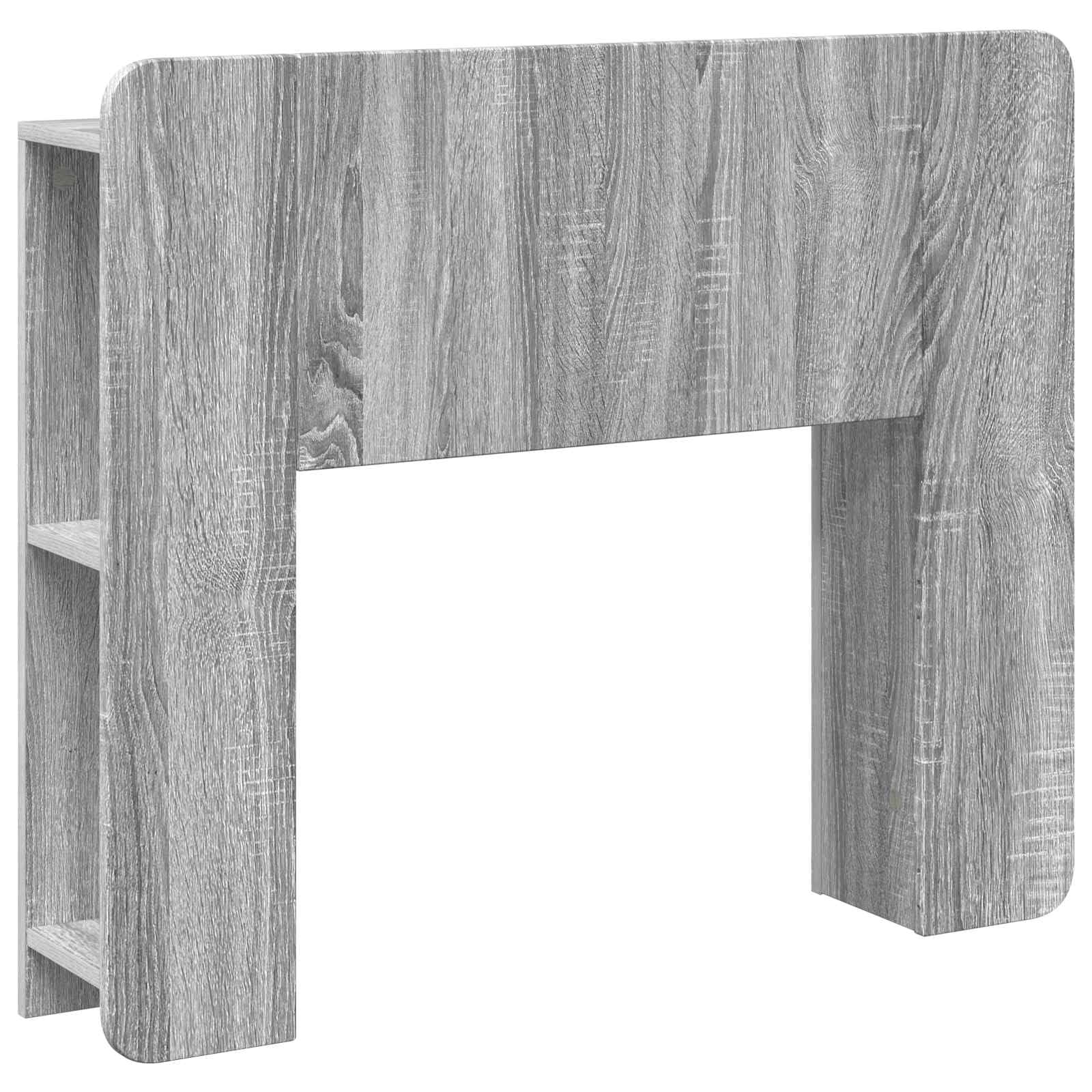 Hothingwell Bettkopfteil, Grau, Holz, Ingenierie | Integrierte Aufbewahrung, Wandhalterung, Reinigung mit feuchtem Tuch, vielseitig einsetzbar