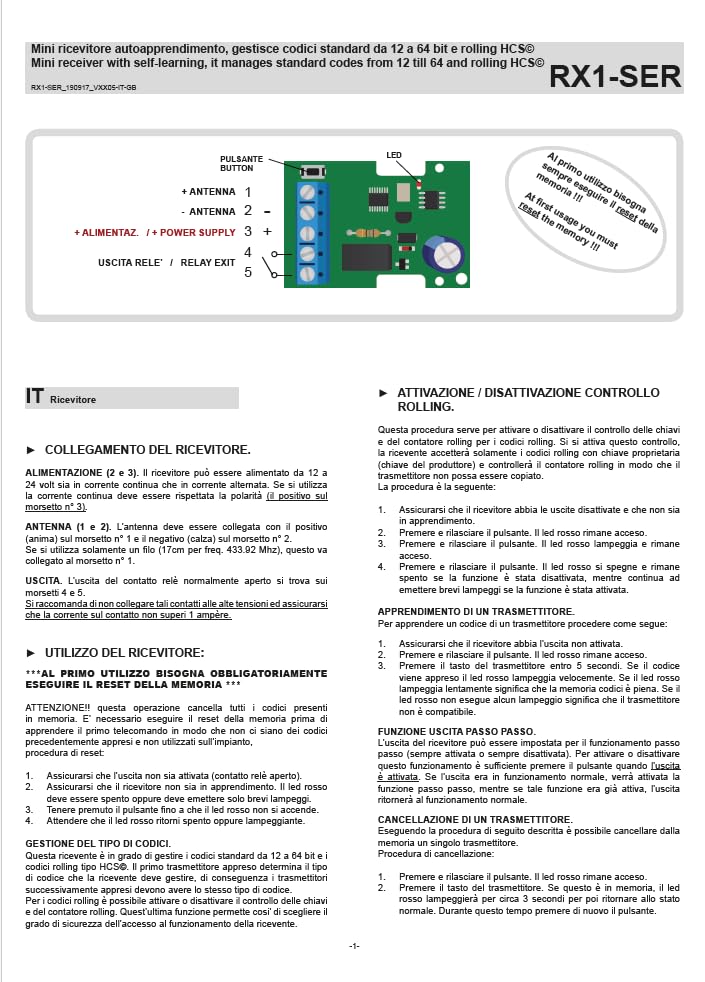 Kit apriporta automatico telecomandato per elettroserratura con 2 radiocomandi - cancellino serratura elettrica a 12-24Vca - si collega direttamente al pulsante di apertura