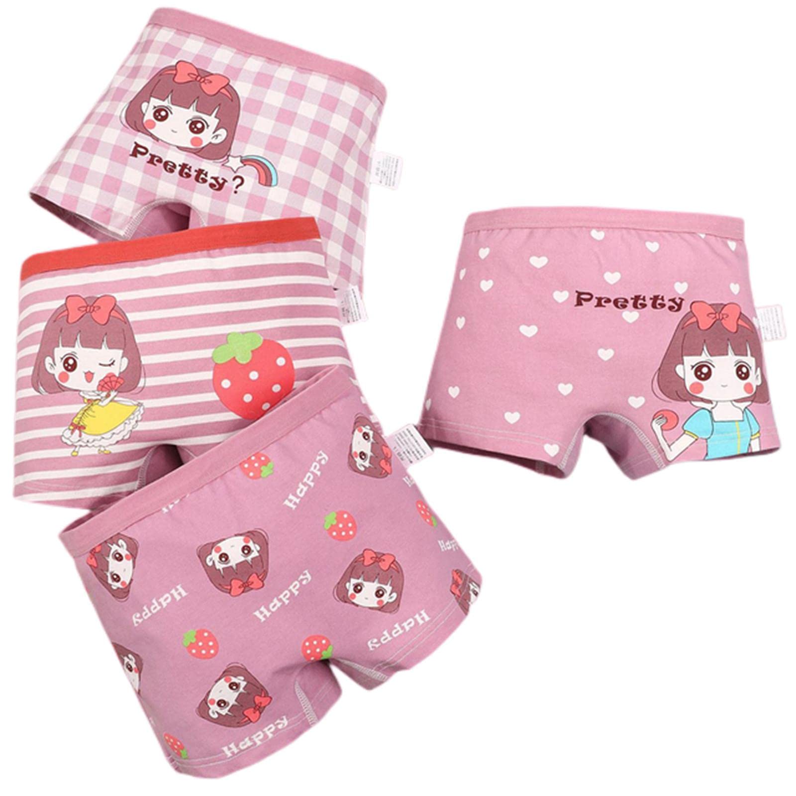 Kids underwear 4 Pack Kids Girls Panties Kids Briefs Kids Cotton Panties Girls Panties