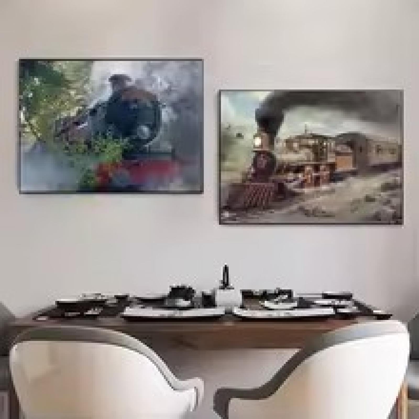 Train médiéval affiche sur toile pour déco salon et chambre à coucher - 8