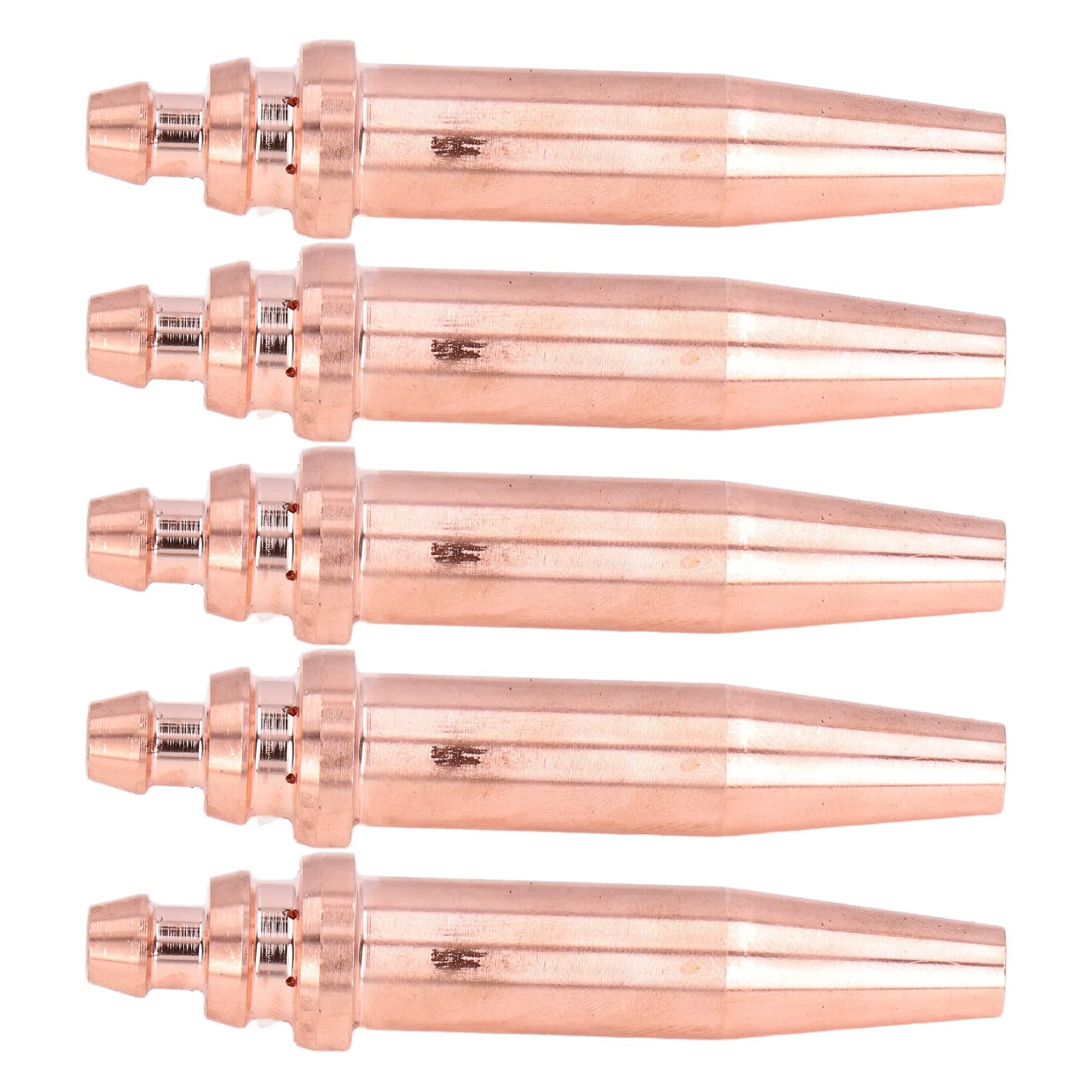 Puntas de corte de acetileno Boquilla de cobre de alto rendimiento Consumibles de antorcha para máquina cortadora de llama integrada Juego de 5 piezas con caja de almacenamiento