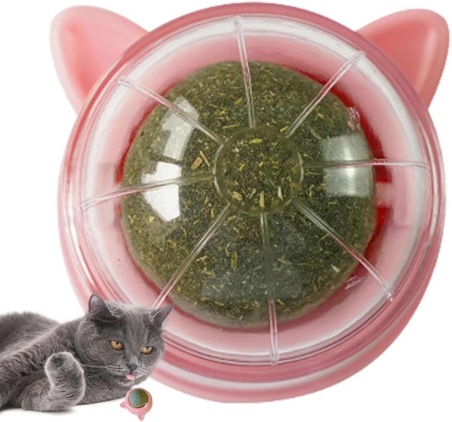4 Pcs キャットニップ ボール グッズ ペット 猫 子猫 噛む 舐める イヌハッカ 壁のおもちゃ 屋内猫用回転式ウォールボール なめる 歯のクリーニング Jodl ディズニープリンセスのベビーグッズも大集合