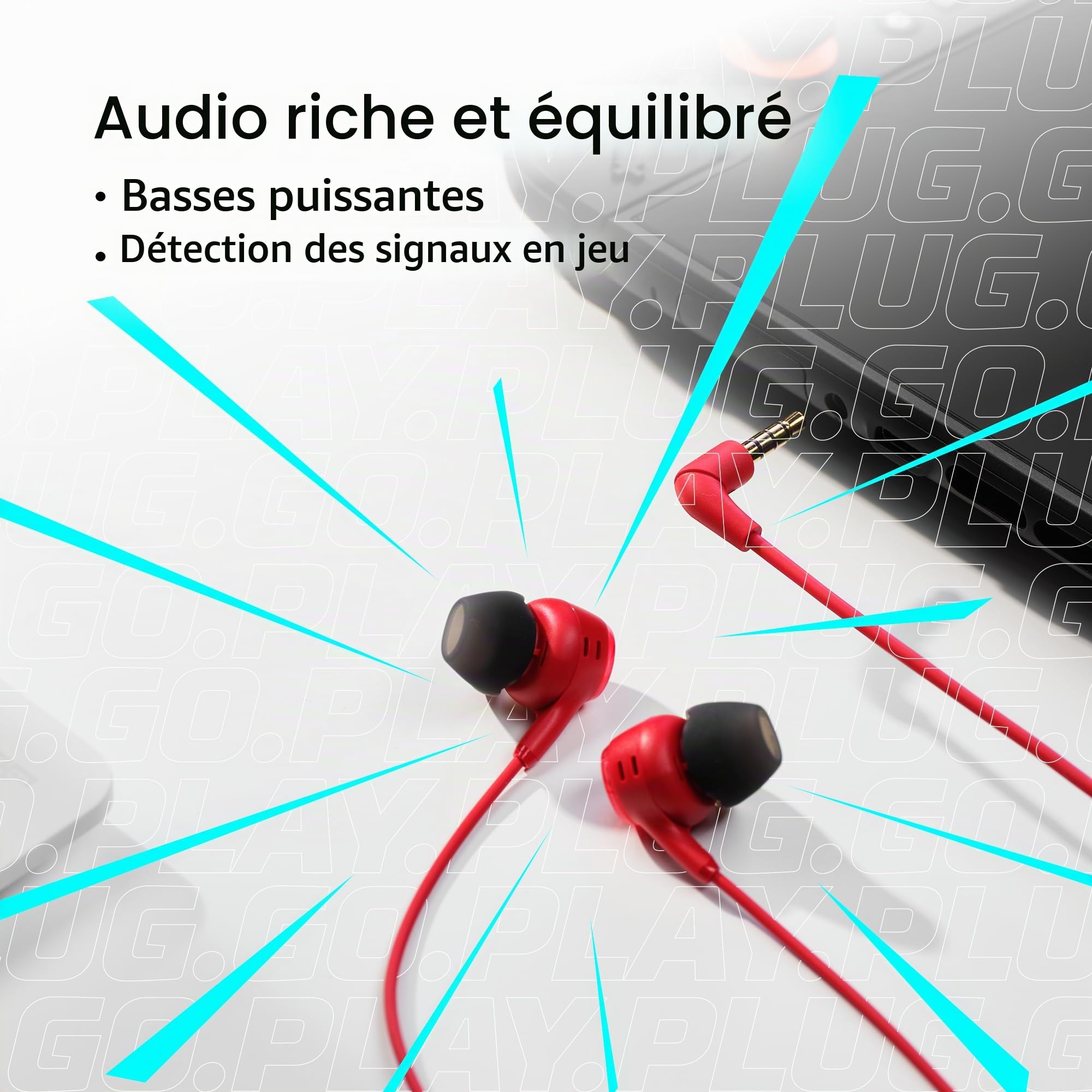 HyperX Cloud Earbuds III Casque de Jeu avec Microphone, Tailles XS à L, contrôles, multiplateforme, Noir
