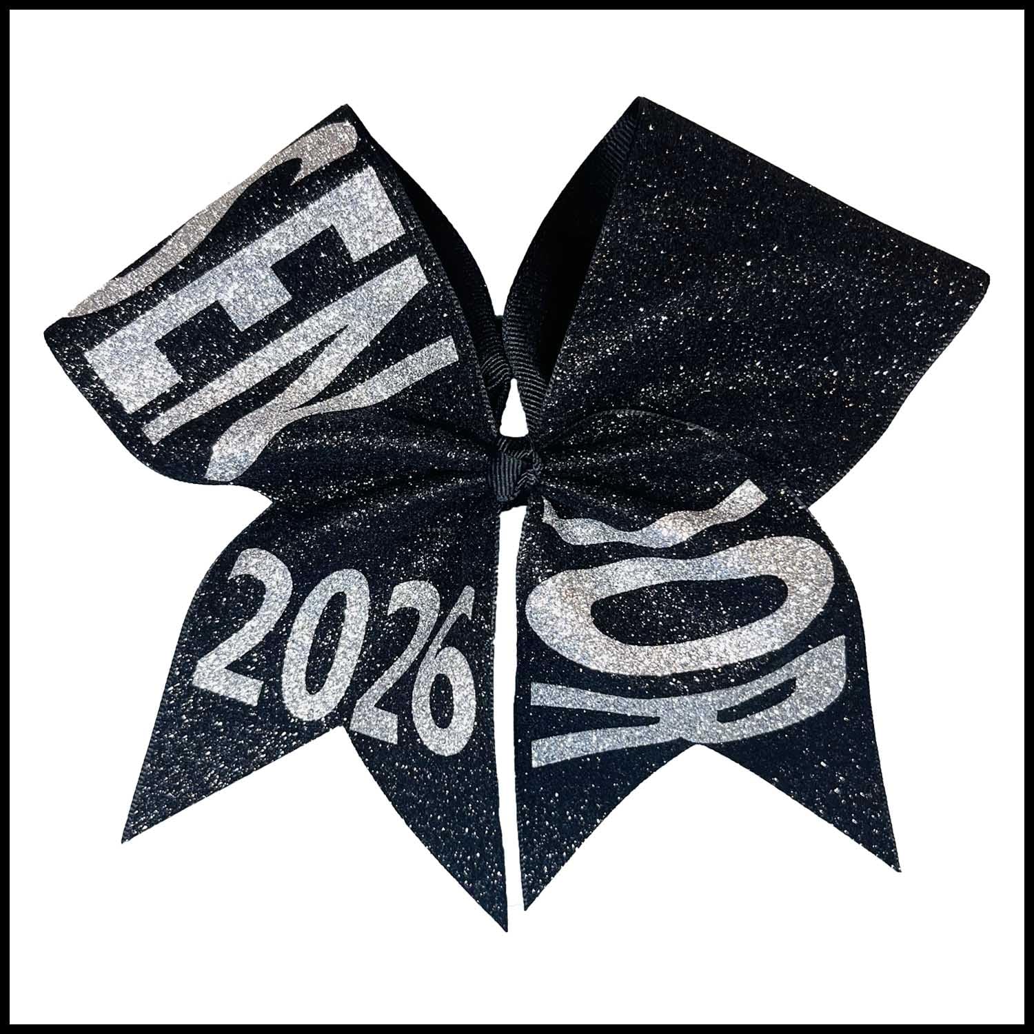 Senior Class of 2026 Glitter Cheer Hair Bow | Class of 2026 Graduation Gift | Graduation Cap Decoration