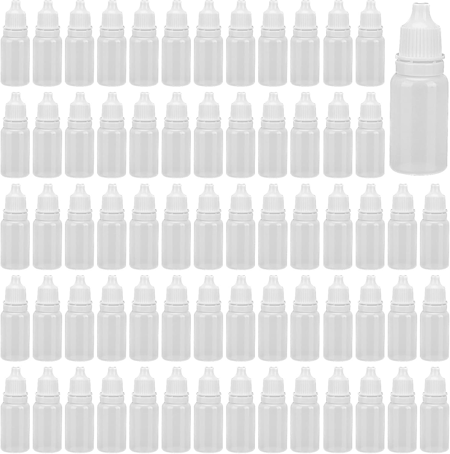 JAPCHET 250 PCS 10ml Plastic Dropper Bottles, Empty Eye Dropper Bottle