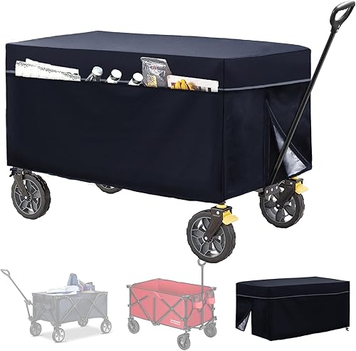 Miniatura 1 de Funda plegable para vagón, fundas para carro de jardín, 22 pulgadas de largo x 38 pulgadas de ancho x 20 pulgadas de alto, resistente al agua de