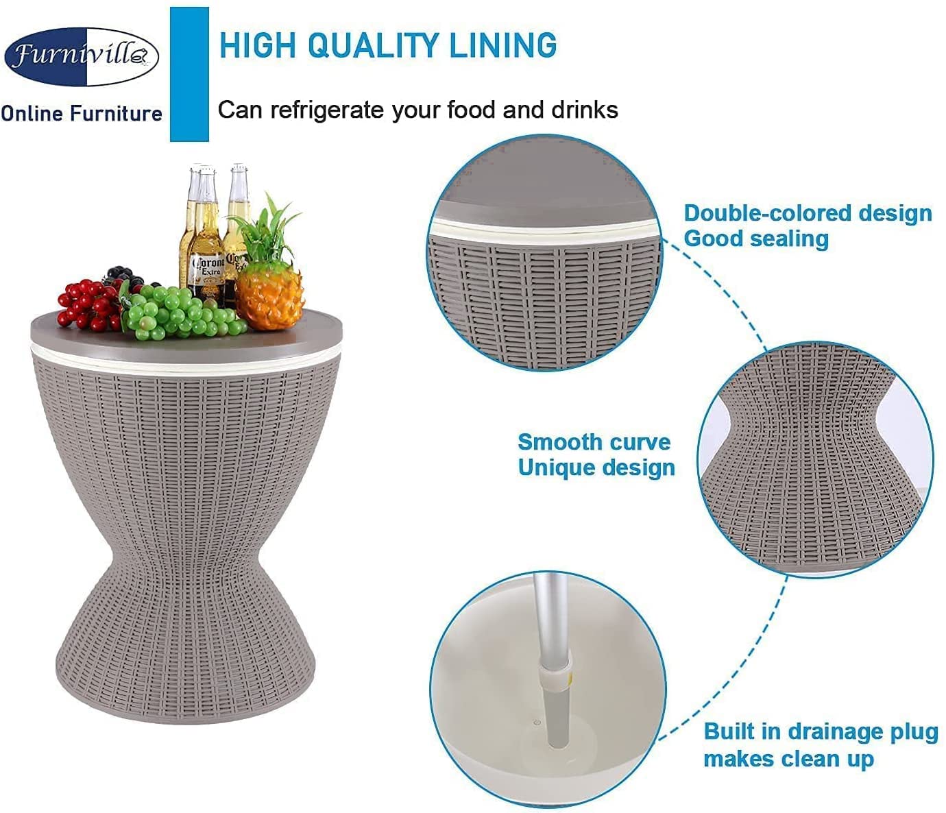 Buy Furnivilla Outdoor Patio Cooler Outdoor Patio Furniture and Hot Tub