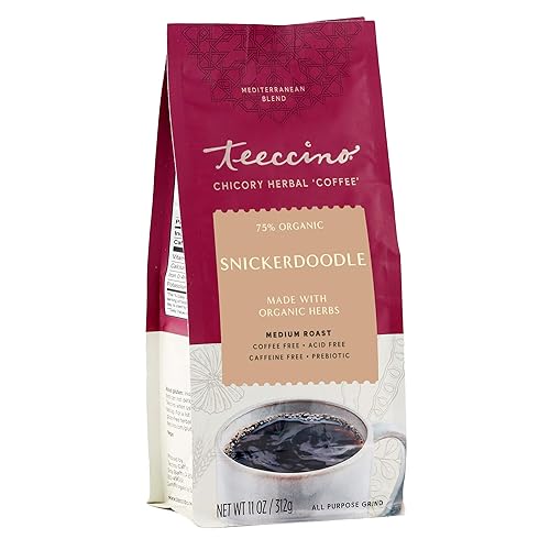 Teeccino Alternativa al cafĂ© de achicoria Snickerdoodle bebida de postre favorita que es prebiĂłtica sin cafeĂna y sin ácido tostado medio 11 onzas Teeccino Alternativa al cafĂ© de achicoria Snickerdoodle bebida de postre favorita que es prebiĂłtica sin cafeĂna y sin ácido tostado medio 11 onzas