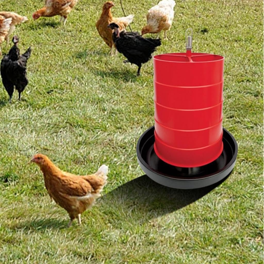 Abbeveratoio e mangiatoia per pollame di alta qualità con manico, design anti-fuoriuscita, materiale PP per polli, anatre, oche, 40 cm