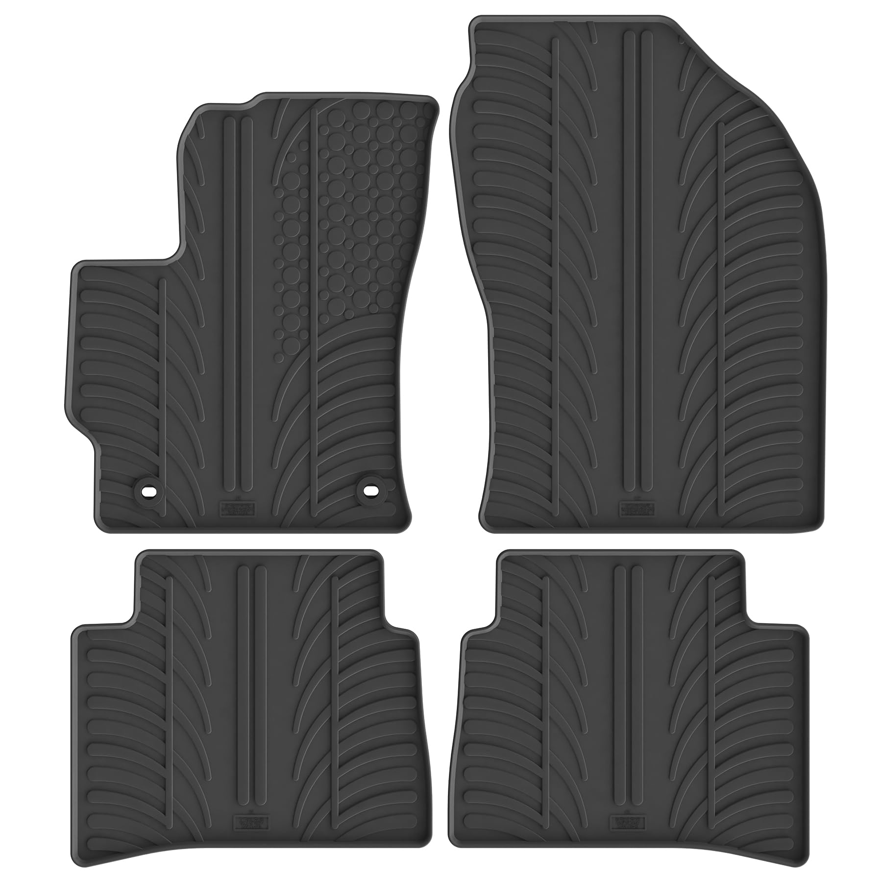 Alfombrillas de Goma Compatible con Toyota Corolla Touring Sports Hybrid 12/2018- & Suzuki Swace Hybrid 9/2020- (Perfil T 4-Partes + Clips de Montaje)