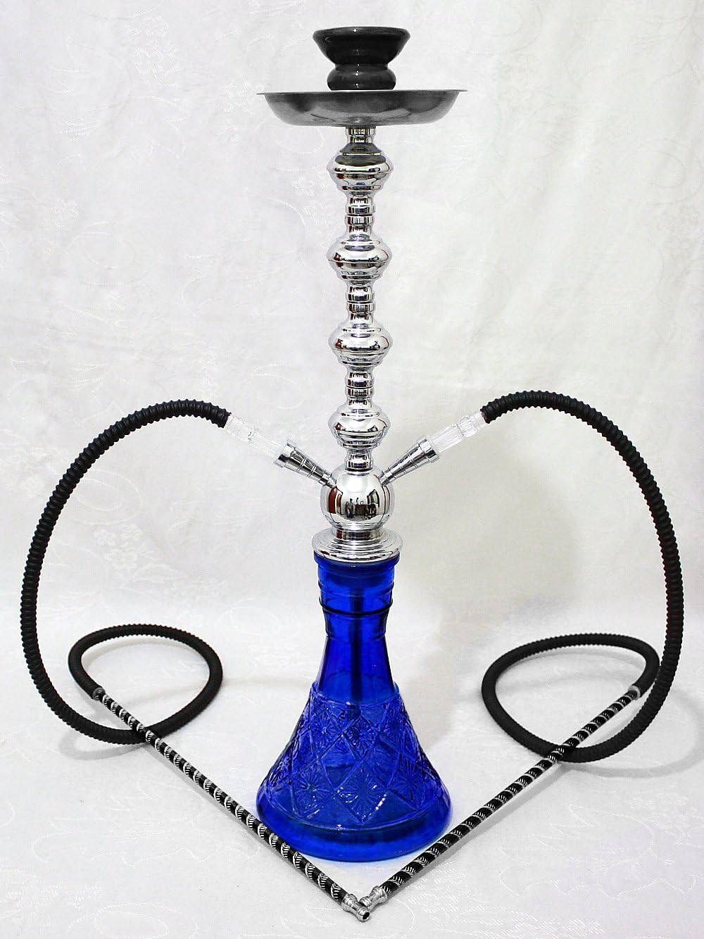 BLUE DREAM 26" Large 2 Hose Hookah Pipe Sheesha Nargila for