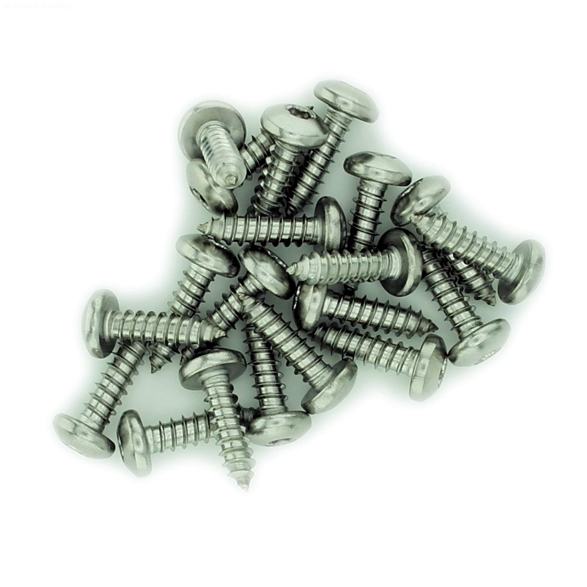 No.12 x 0.75 (5.5mm x 19mm) TX Pan Self-Tapping Screw - Stainless Steel (A2) (Pack of 20)