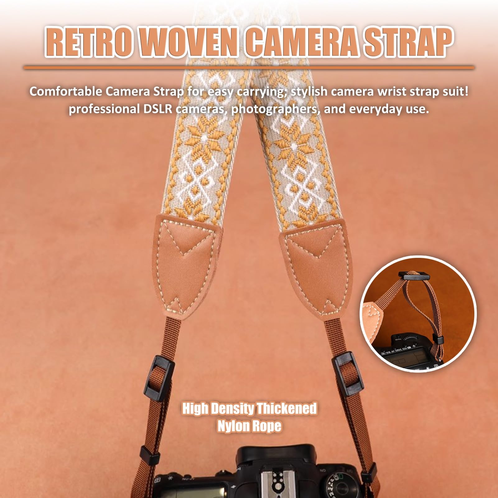 Tracolla for fotocamera dorata(Style2)