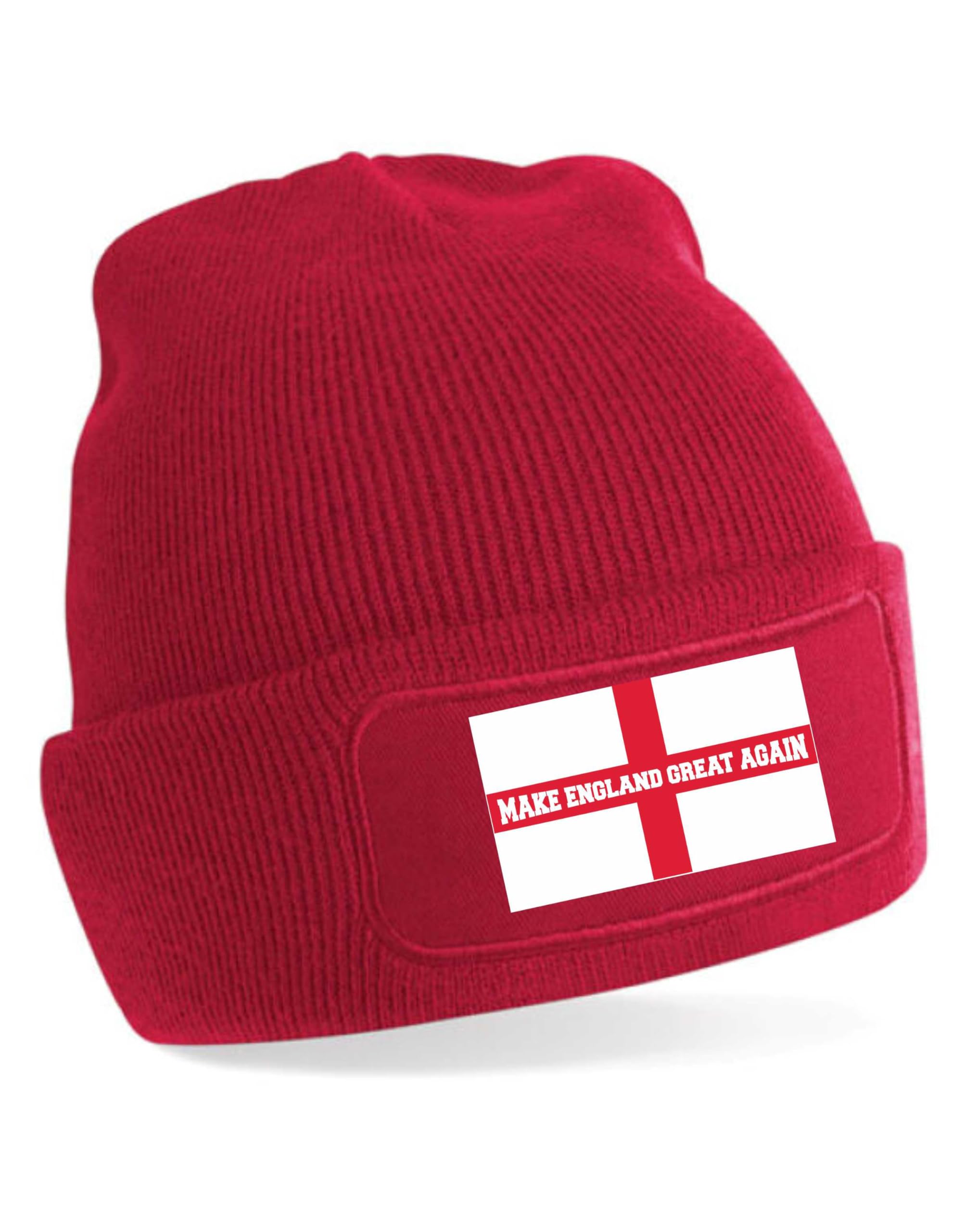 Print4U Make England Great Again Beanie Hat English Pride St George Cross Red