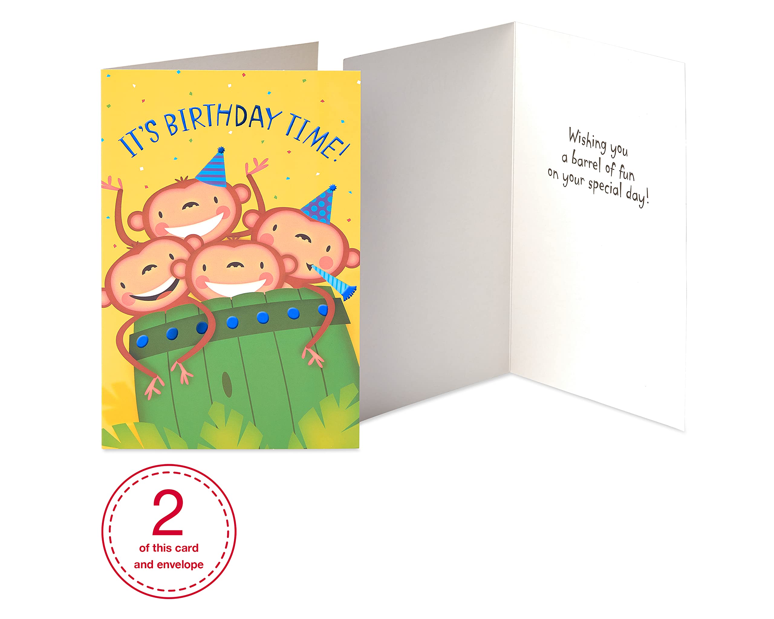 Just Cards Direct,Biglietti di compleanno per bambini, 12 biglietti e buste in questo pacchetto di biglietti di compleanno per bambini. Stampato con inchiostri vegetali, da Just Cards Direct