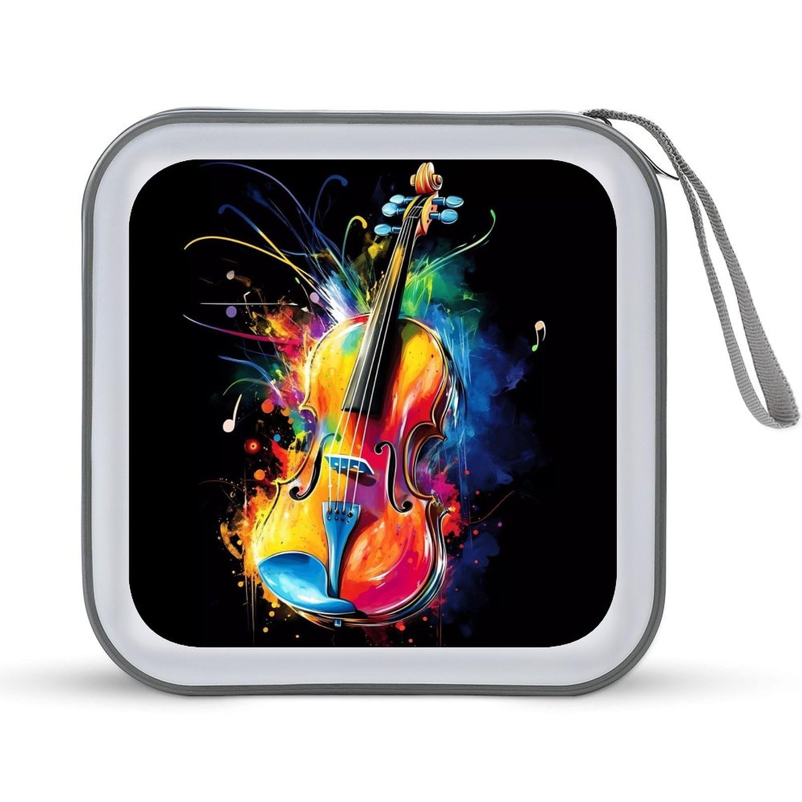 Violin Player CD Case Portable DVD Holder Storage Organizer for Home Travel