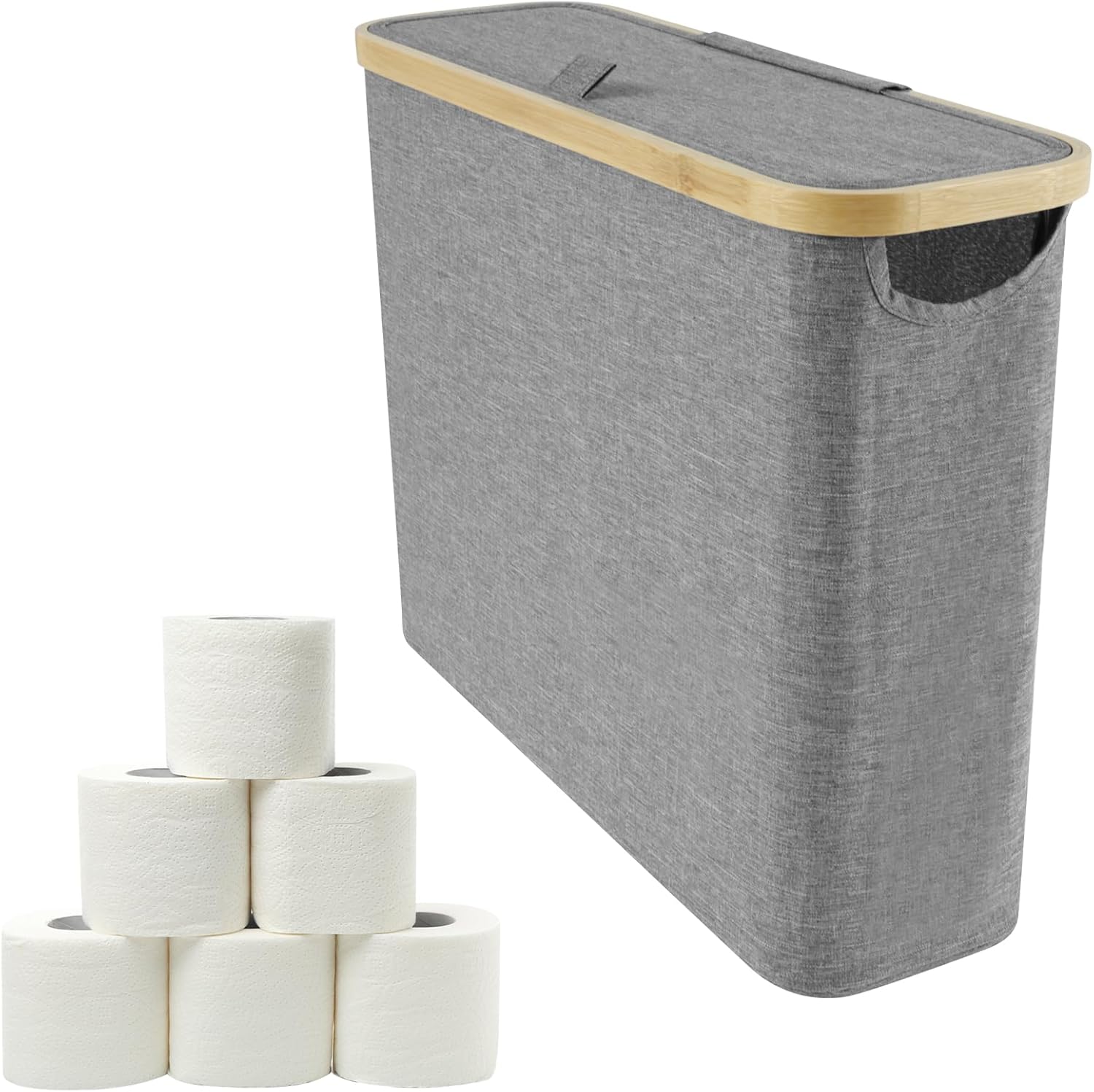 Mimoyalaso Toilet Paper Storage Basket Large Capacity Toilet Paper Bin ...