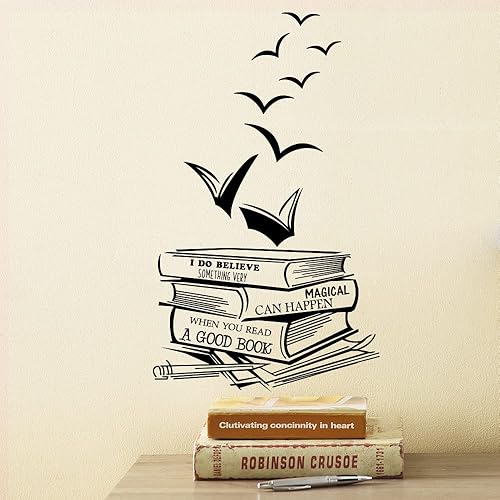 Lchen Adhesivo decorativo para pared con texto en inglés "Book Option" (libro 3)