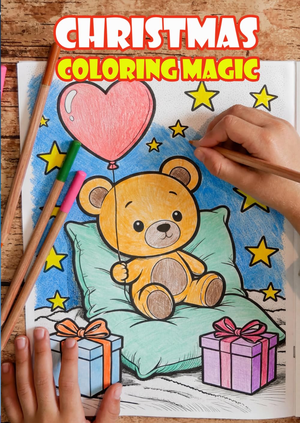 Christmas Coloring Magic: Festive Christmas Coloring Pages for Kids and Adults | Holiday Scenes, Santa, Snowmen, Winter Wonders & Relaxing Christmas Art