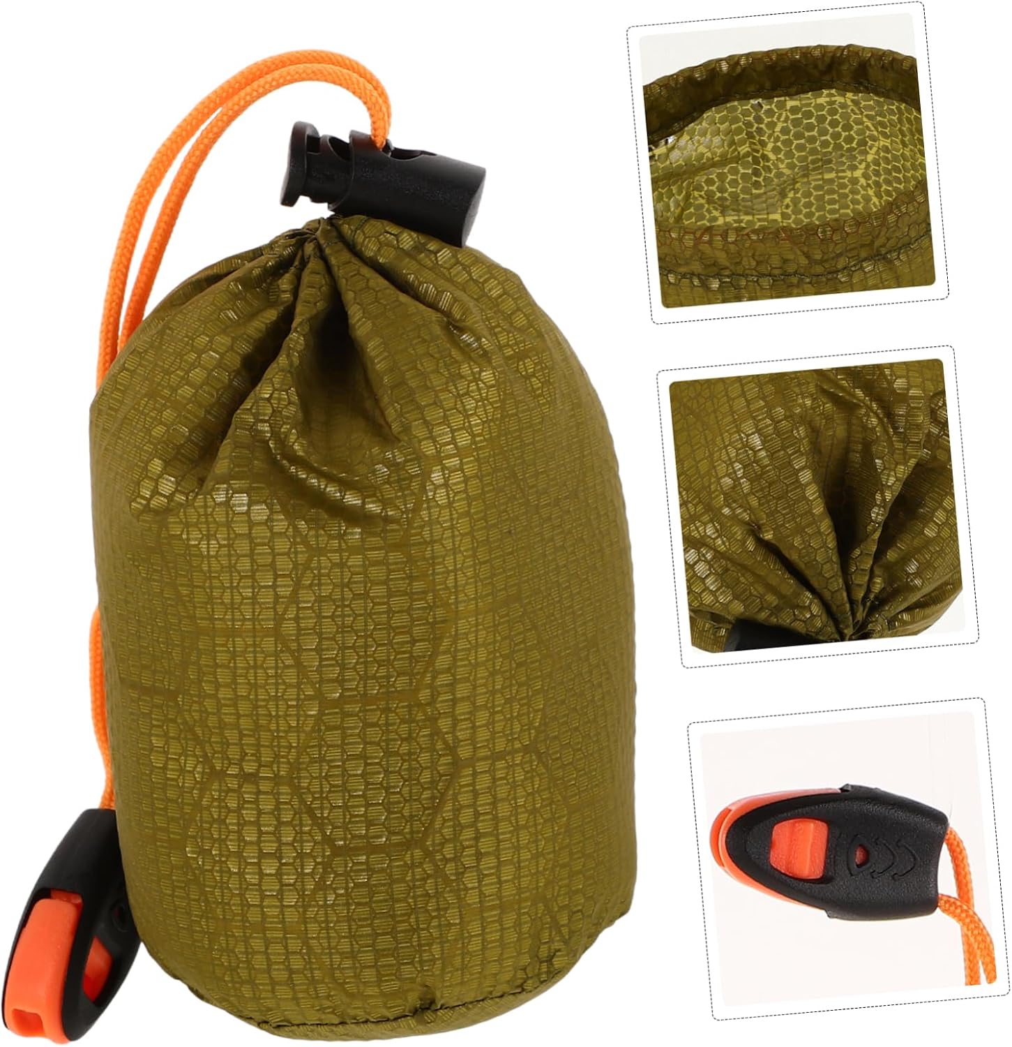 YARNOW Small Mesh Storage Bag for Sleeping Bag and Travel Essentials Lightweight Drawstring Stuff Sack for Outdoor Hiking Camping and Backpacking
