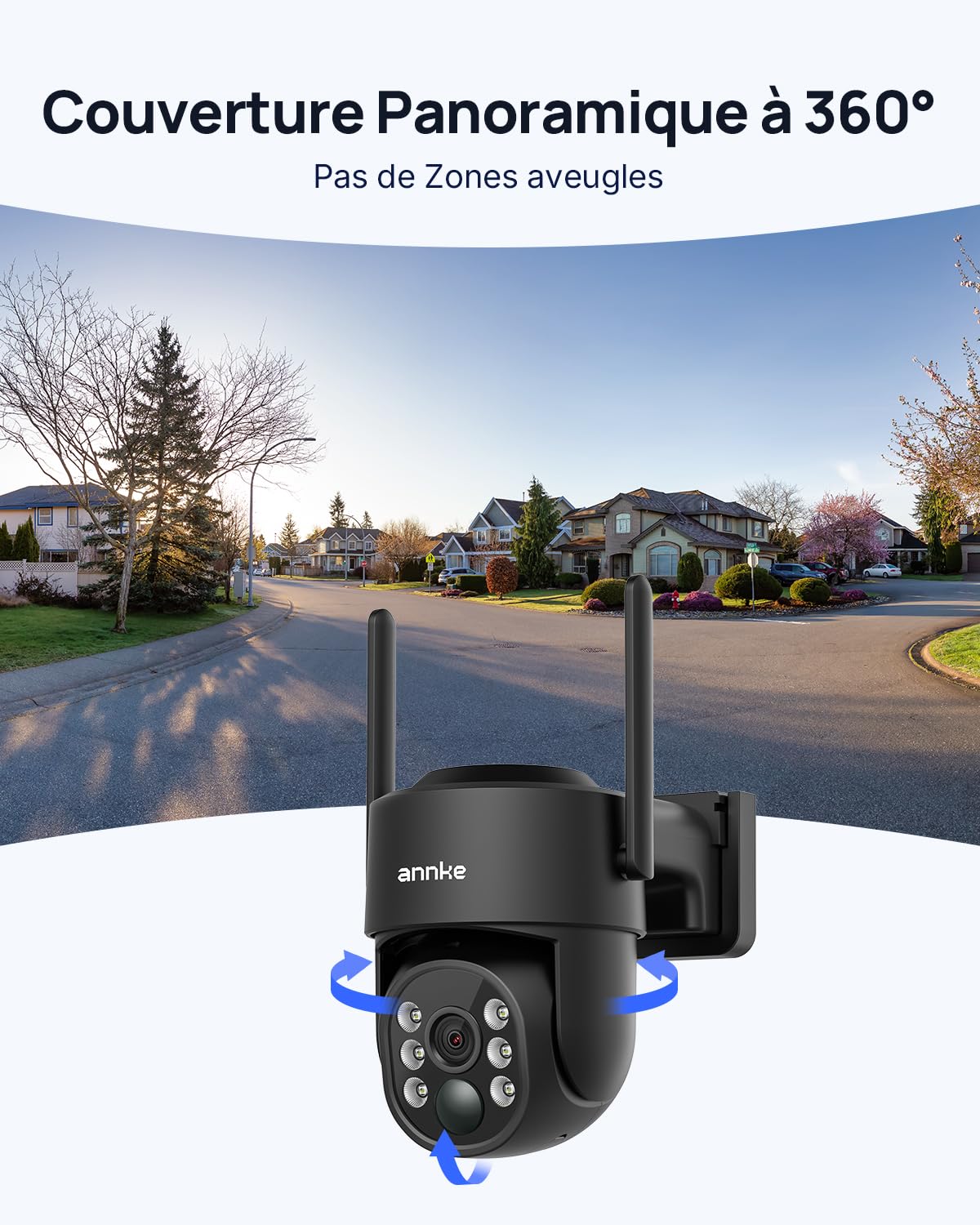 ANNKE 2.5K 4MP Camera Surveillance WiFi Exterieure sans Fil Solaire 2 Packs