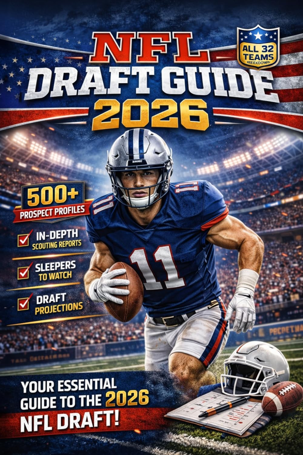 NFL Draft Guide 2026: The Complete Prospect Guide with 500 Football Player Profiles, Scouting Reports and Advanced Metrics