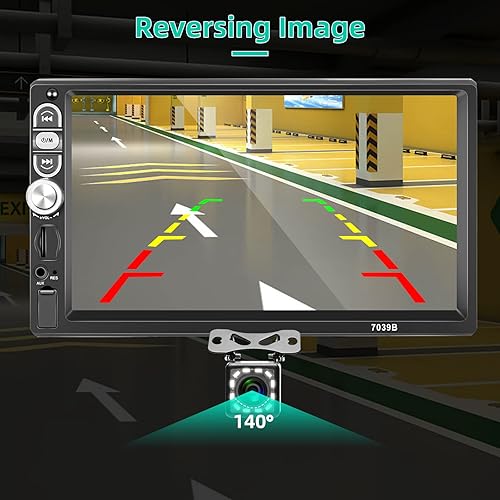 Miniatura 6 de Radio estéreo para automóvil con Carplay Android Auto, podofo 7 pulgadas 1080P HD IPS pantalla táctil 5.1 Bluetooth Radio de coche Soporte de audio