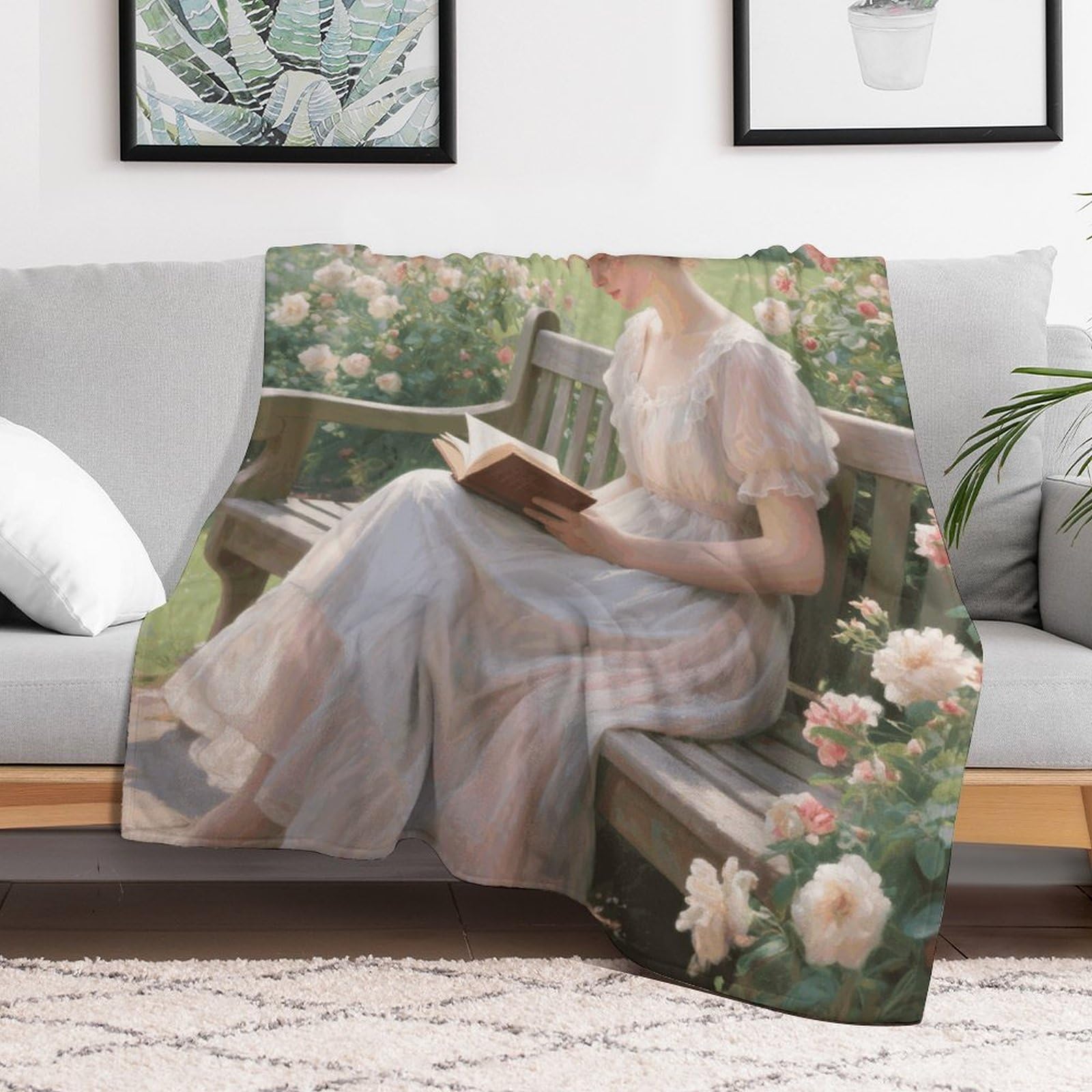 Couverture polaire en flanelle 100x127 cm douce pour canapé et lit