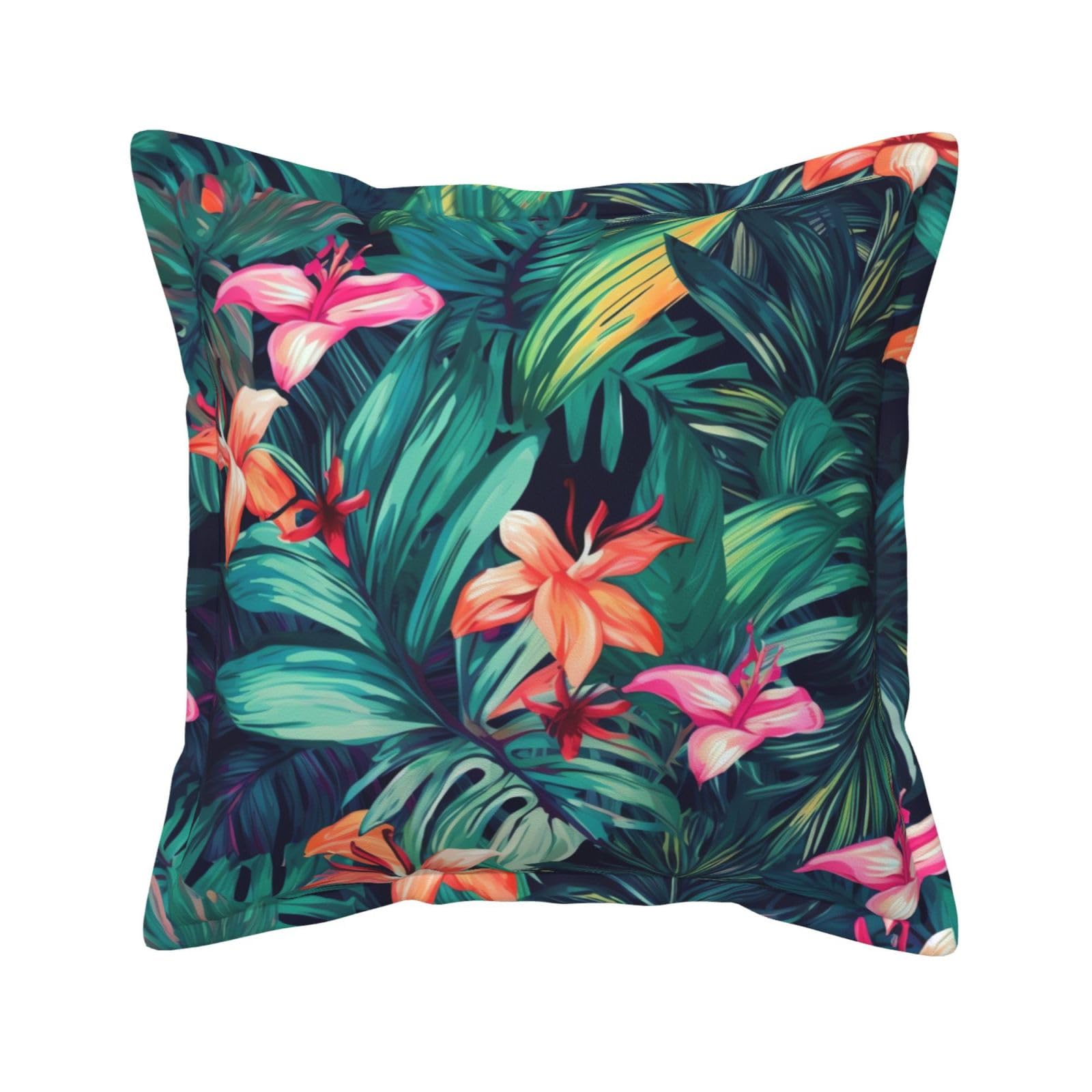 Housses de coussin extérieur en cuir imprimé tropical pour rafraîchir le salon de jardin