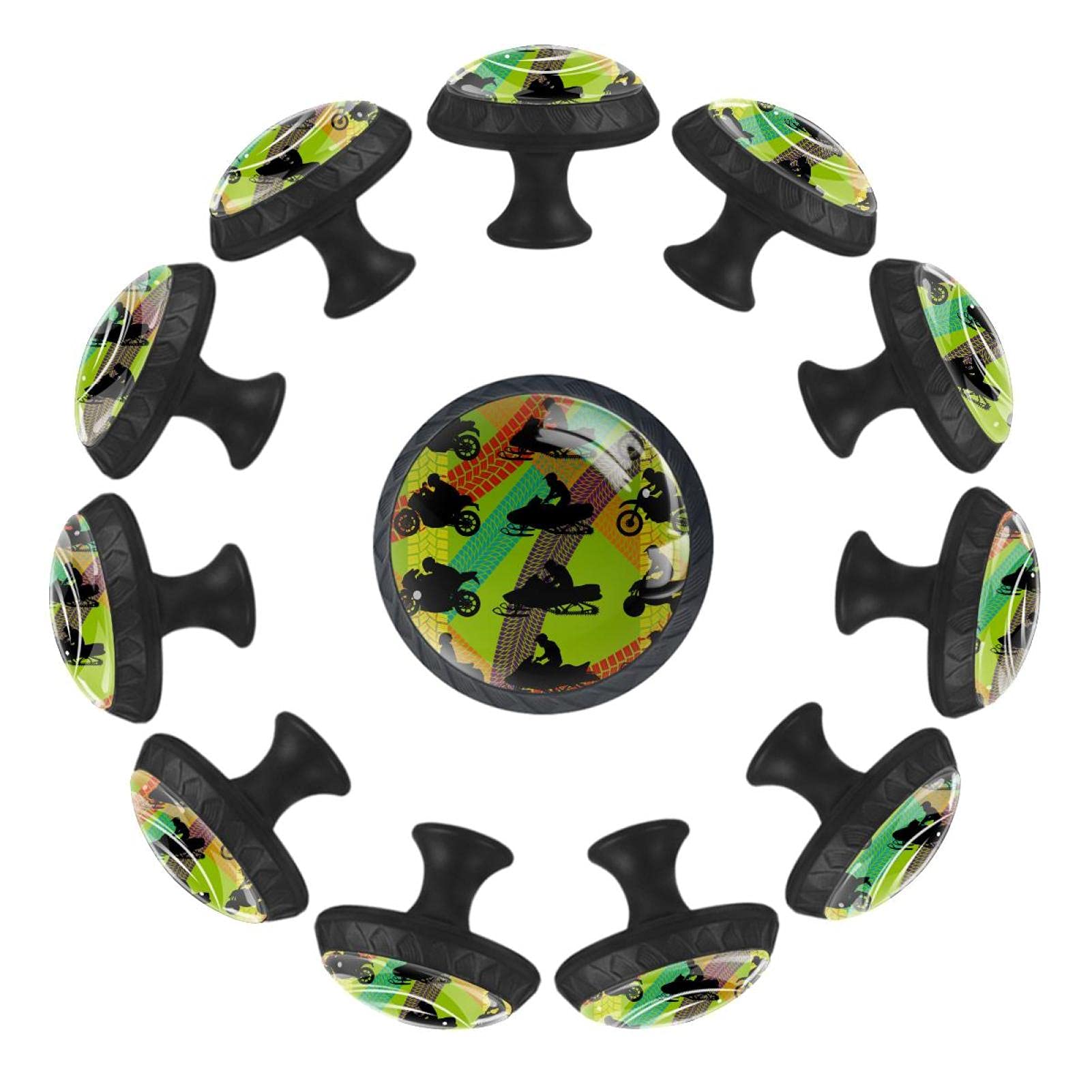 Boutons de tiroir ronds motard 35mm lot de 12 pour commode enfant et chambre