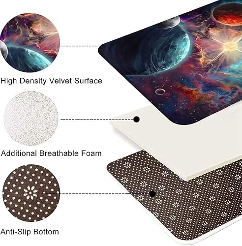 Miniatura 4 de ZSSZO Alfombras medianas de espacio exterior para habitación de niños Nebulosa planetaria Tapetes de área impresos en 3D con cielo estrellado para