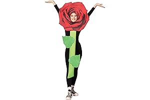 Red Rose Flower Costume Bouquet Garden Flowers Dress Up Cosplay Party Costumes, Adult One Size