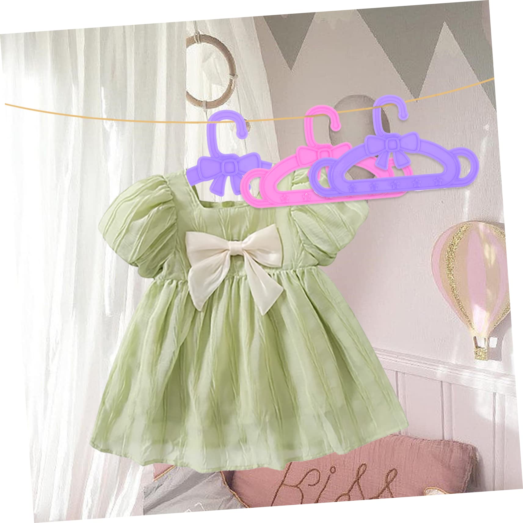 Perchas para Ropa de Muñecas de 18 Pulgadas, 15 Piezas de Plástico | Accesorios para Muñecas de Niñas, para Prendas de Muñeca, Uso en Habitación Infantil y Navidad
