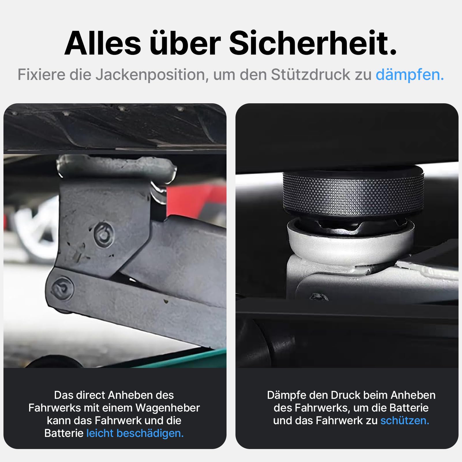 4 Stück Wagenheber Pads für Tesla Model S 3 X Y Alle Modelle | (2016-2025 & 2026 Highland/Juniper) Gummipads Jack Pads für Wagenheber mit Selbstklebend Aufbewahrungsbox