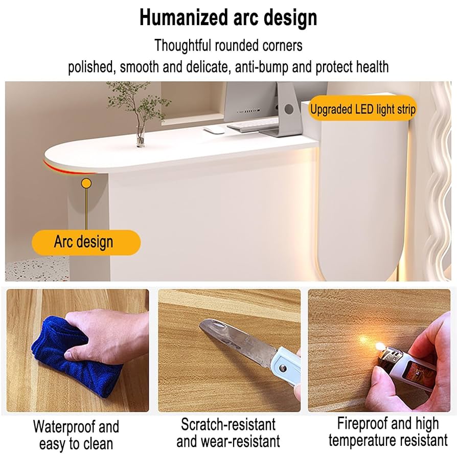 木製 LED照明付き 受付カウンター60*40*96 木製 LED照明付き 受付カウンター60*40*96