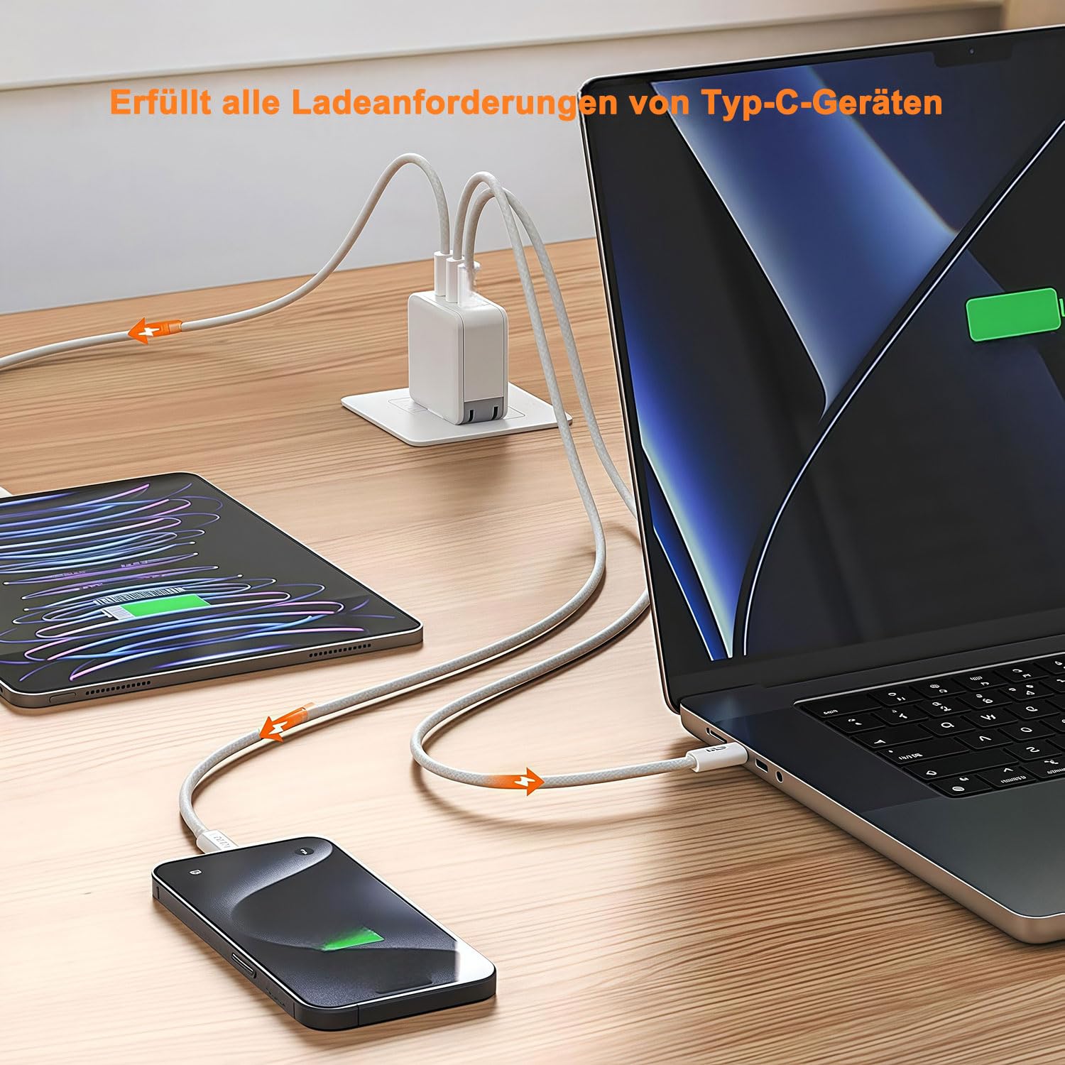 Cavo di ricarica USB C per iPhone 17 Air, 16 Pro Max, 15 Plus, iPad Pro 10/11th, Samsung Galaxy S23, Google Pixel 9