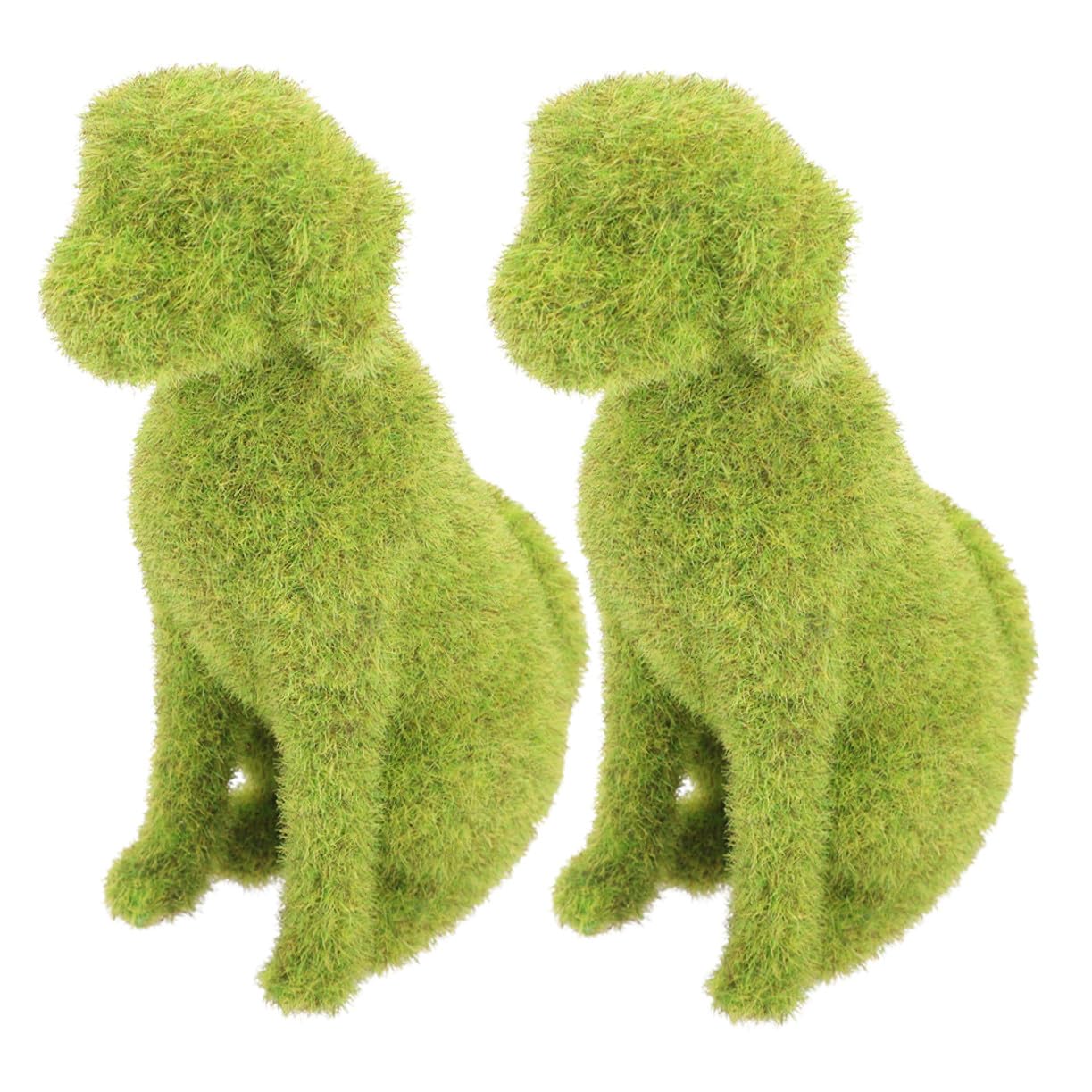 Chiot fausses nains de jardin lot de 2 décorations durables contre les espaces vides du patio