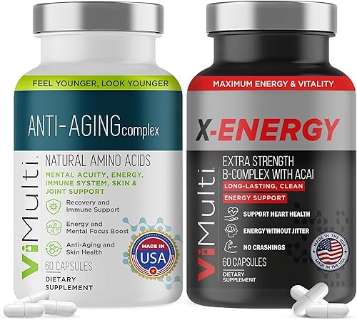 Vitmulti Ultimate Wellness Bundle suplemento antienvejecimiento píldoras y suplementos energéticos para hombres y mujeres, aminoácidos naturales y