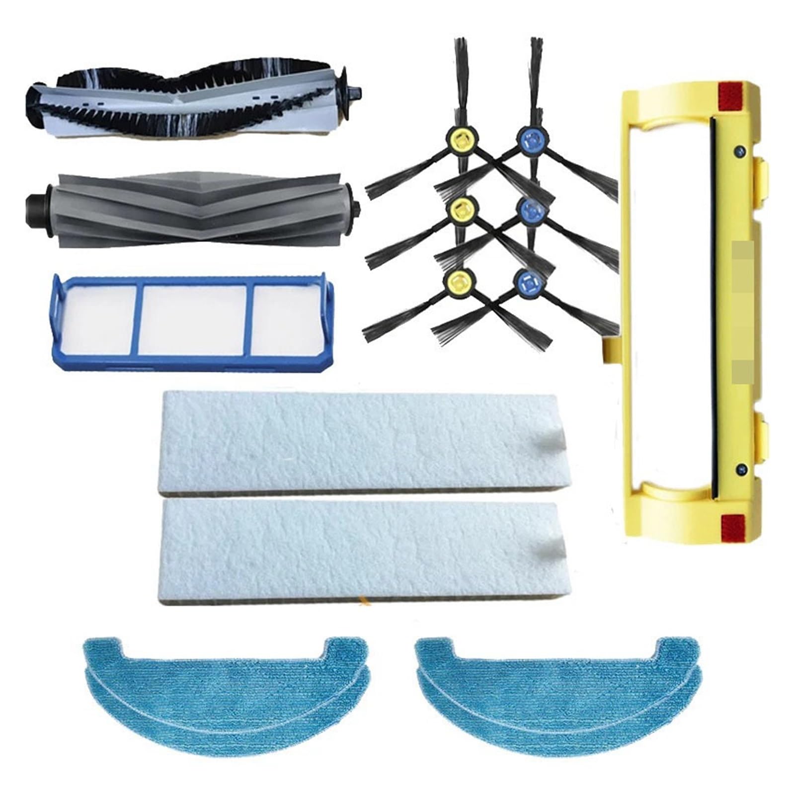 Kompatibel mit ZACO A9S Pro Hauptwalze Bürstenabdeckung Seitenbürste HEPA-Filter Wischtuch A9s Roboterstaubsaugerteile(3pcs Filters)