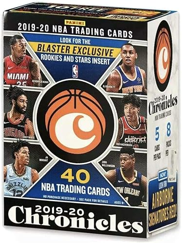 2019-20 Panini CHRONICLES Basketball Blaster Box - 40 Total Cards - Chase Zion Williamson, Ja Morant, Coby White, Tyler Herro Rookie Cards - Find