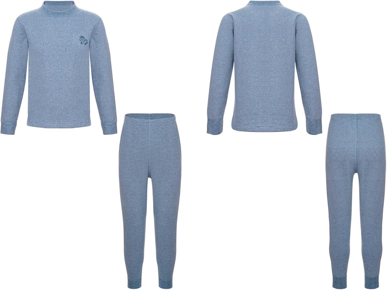 Agoky Boys' Girls' Base Layer Tops and Bottoms Fleece Lined Long Johns Set 2 Piece Winter Thermal Underwear