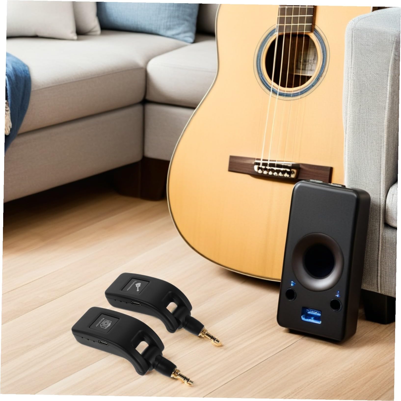 Émetteur-récepteur sans Fil pour Guitare, Système 2, 4 Ghz Rechargeable