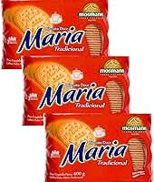 KIT 3X Biscoito Bolacha - Maria - Crocante - Tradicional Mosmann 400g - Ideal para Receitas - Tortas e Pavê - Sobremesa - Café da Manhã - Chá