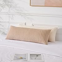 Vista 545 de UGASA - Juego de 2 fundas de almohada de terciopelo a rayas, funda decorativa para cojín con cremallera oculta para el hogar, sofá, dormitorio