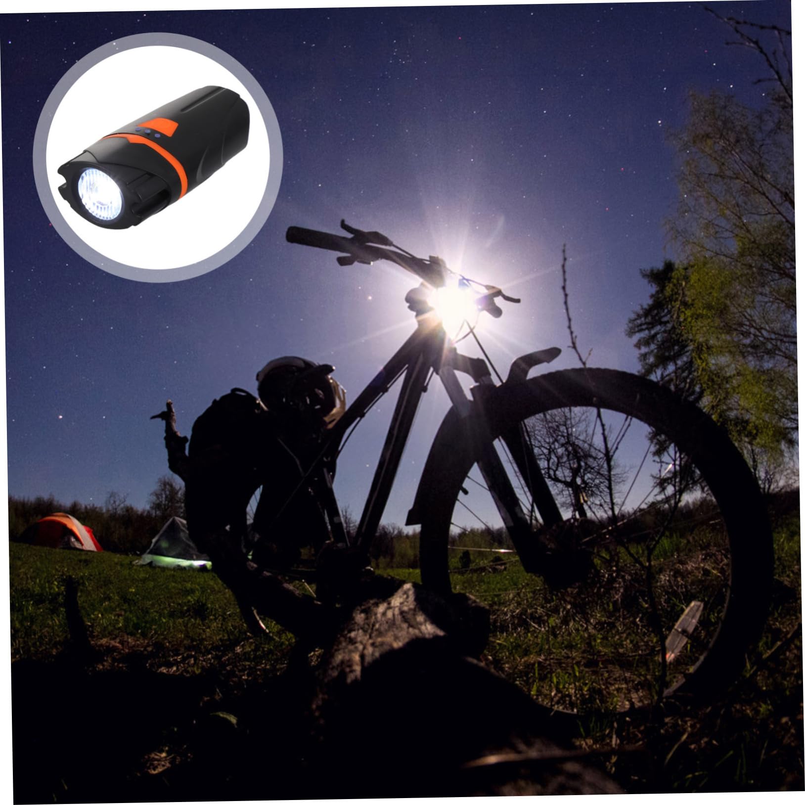 INOOMP 3pezzi Faro Anteriore Ricaricabile per Bici USB Luce Potente per Ciclismo Notturno Resistente e Facile da Installare Accessori per Sicurezza Viaggio